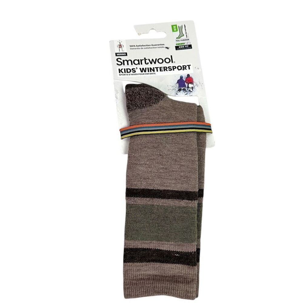 smartwool Kids Medium Winter sports Socks Brown  Over the Calf